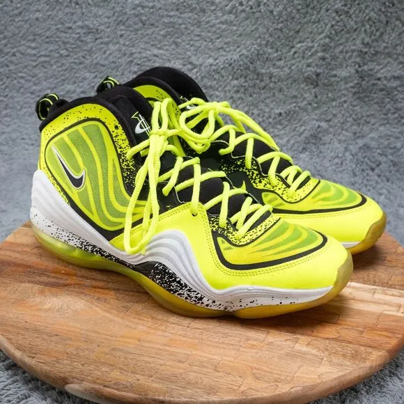 Nike Air Penny 5 V Mens Highlighter Volt Yellow Black White 628568-701 Size 11.5