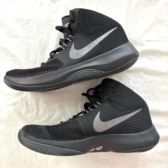 Nike Air Precision ll NBK Black Basketball Sneakers shoes SZ 7 NWOT