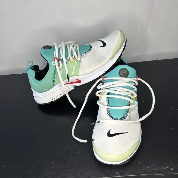 NIKE AIR PRESTO &quot;STAINED GLASS&quot; WASHED TEAL-UNIVERSITY RED SZ 10 -WM