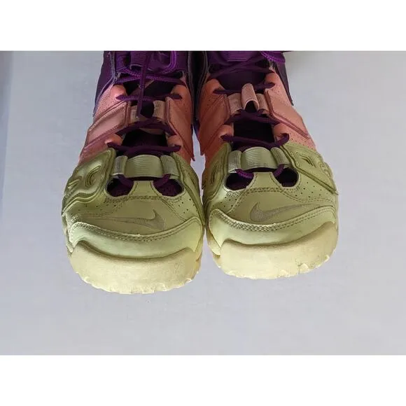 Nike Air Sz 7Y More Uptempo GS Shoes Lucky Charms Citron Pink Purple Sneakers