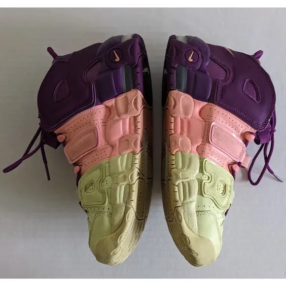 Nike Air Sz 7Y More Uptempo GS Shoes Lucky Charms Citron Pink Purple Sneakers