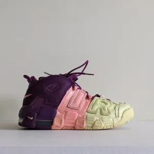Nike Air Sz 7Y More Uptempo GS Shoes Lucky Charms Citron Pink Purple Sneakers