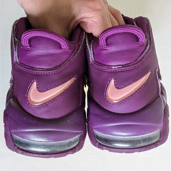 Nike Air Sz 7Y More Uptempo GS Shoes Lucky Charms Citron Pink Purple Sneakers