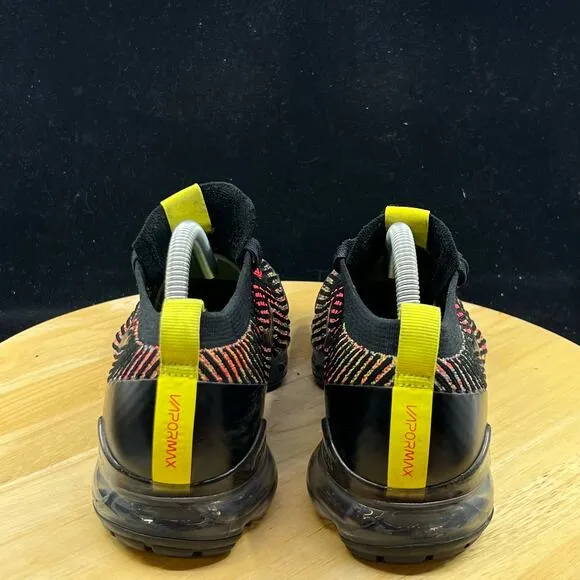 Nike Air Vapormax Flyknit 3 Black Blue Fury Rainbow AJ6910-009 Womens Size 9.5