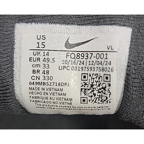 Nike Air Winflo 11 Wide Black White Men Road Running Jogging Shoes FQ8937-001