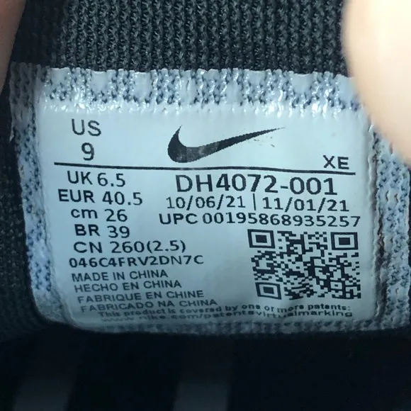 Nike Air Zoom Pegasus 39 Running Shoes Women 9 Black White Lightweight Cushioned