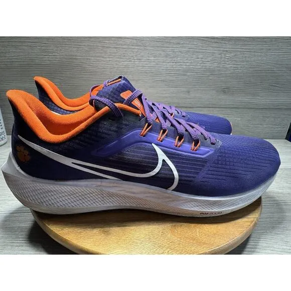 Nike Air Zoom Pegasus 39 Shoe Sneakers Clemson Tigers NCAA DR1961-500 Mens 15