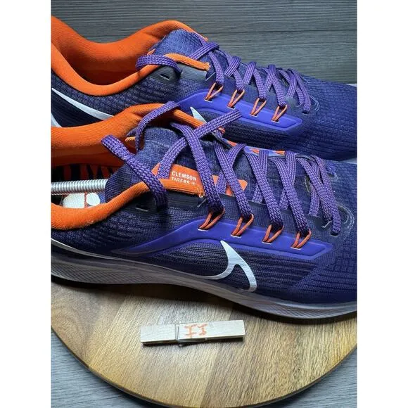 Nike Air Zoom Pegasus 39 Shoe Sneakers Clemson Tigers NCAA DR1961-500 Mens 15