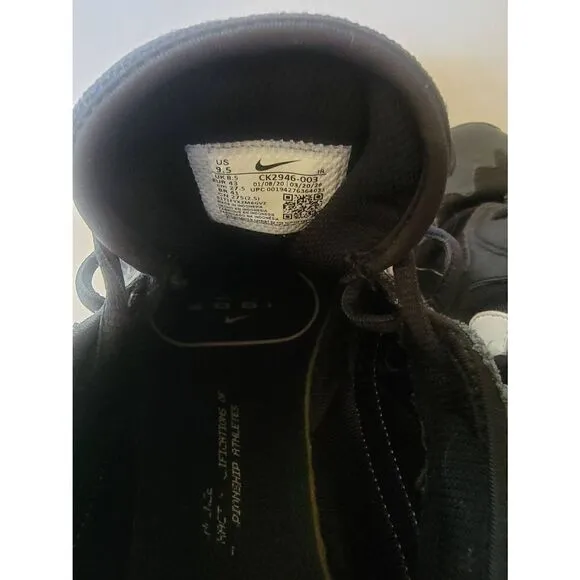 Nike Air Zoom Division Unisex Black Lace-up Sneaker Running Shoes Size 9.5