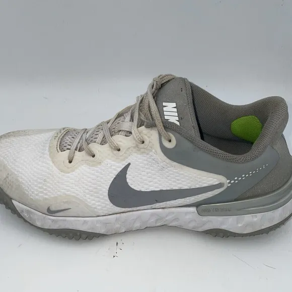 Nike Alpha Huarache Elite 3 Turf Baseball Shoes White/Silver Men's Size 11