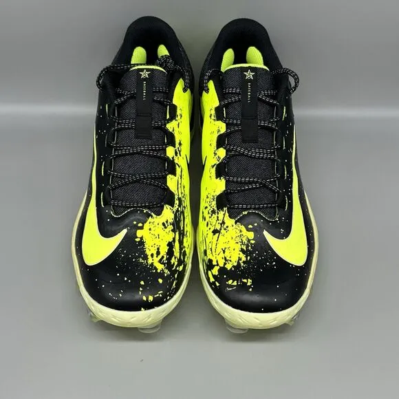 Nike Alpha Huarache Elite 4 Low MCS Baseball Black Lime FV6096-001 Men's Size 11