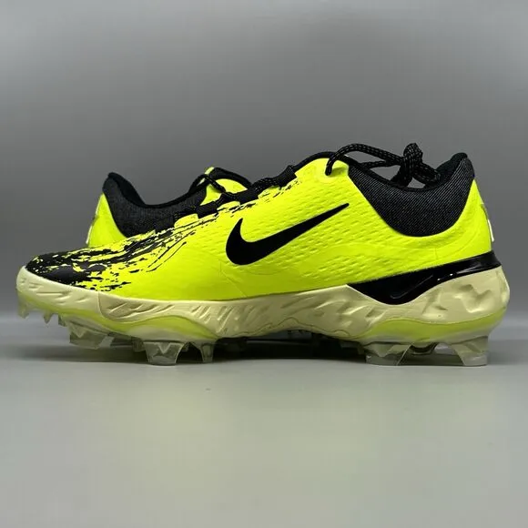 Nike Alpha Huarache Elite 4 Low MCS Baseball Black Lime FV6096-001 Men's Size 11