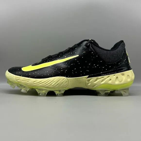 Nike Alpha Huarache Elite 4 Low MCS Baseball Black Lime FV6096-001 Men's Size 11