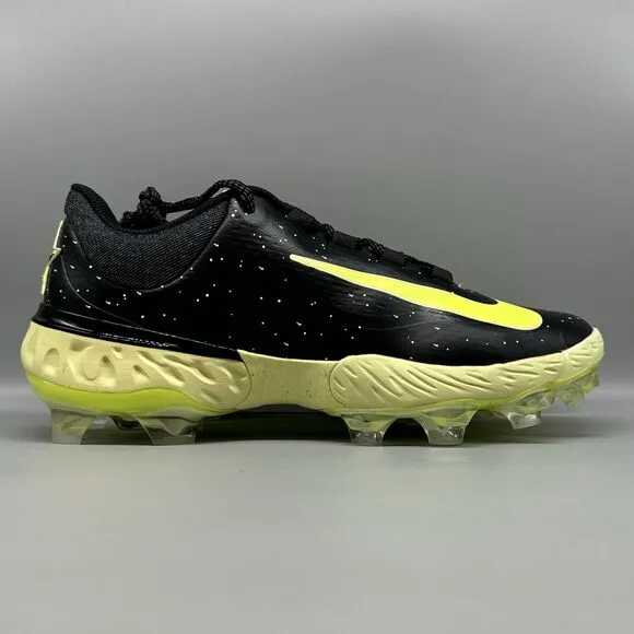Nike Alpha Huarache Elite 4 Low MCS Baseball Black Lime FV6096-001 Men's Size 11