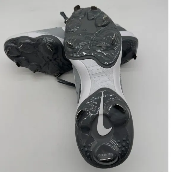 Nike Alpha Huarache Varsity 4 Low Metal Baseball Cleats Gray/White