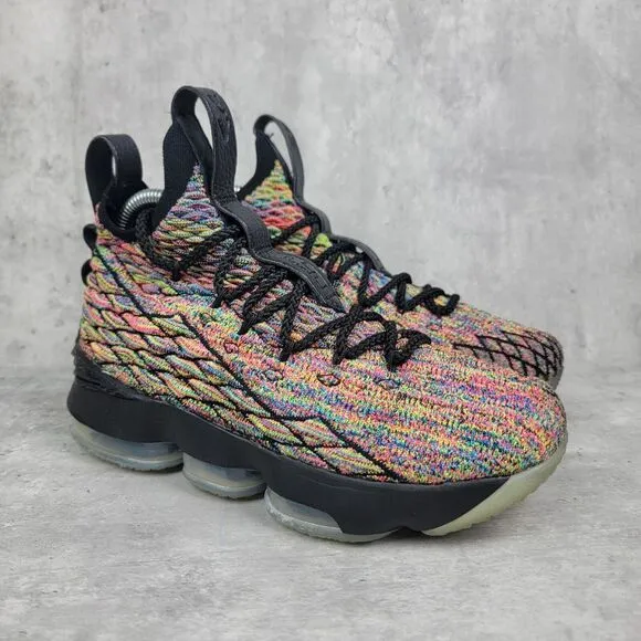 Nike Basketball Shoes Lebron James XV‎ Fruity Pebbles Size 5Y Womens Size 6.5