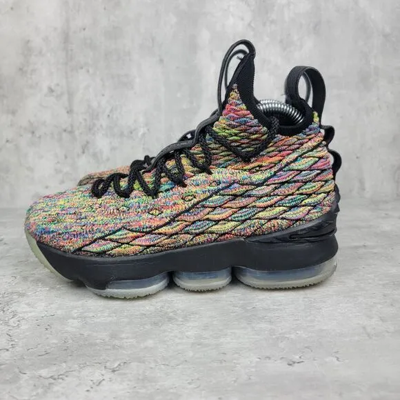 Nike Basketball Shoes Lebron James XV‎ Fruity Pebbles Size 5Y Womens Size 6.5