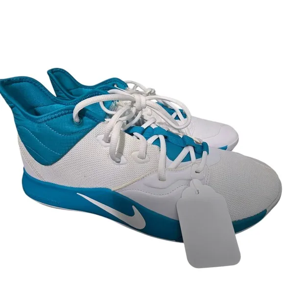Nike Basketball Shoes Paul George PG Team White Blue Sneakers Size 13.5