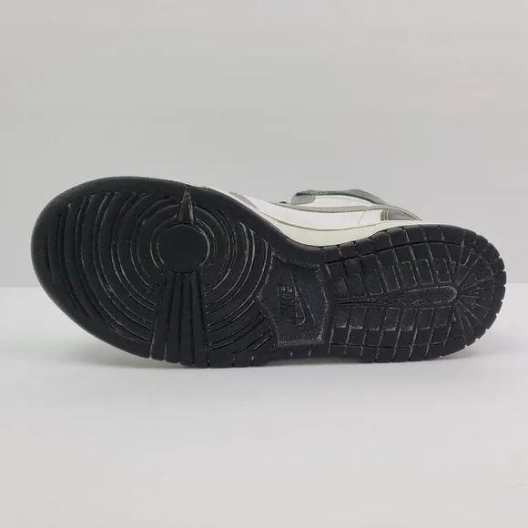 Nike Big Nike High LE Womens Size 9 Silver Black White Sneaker Shoes 358858-103