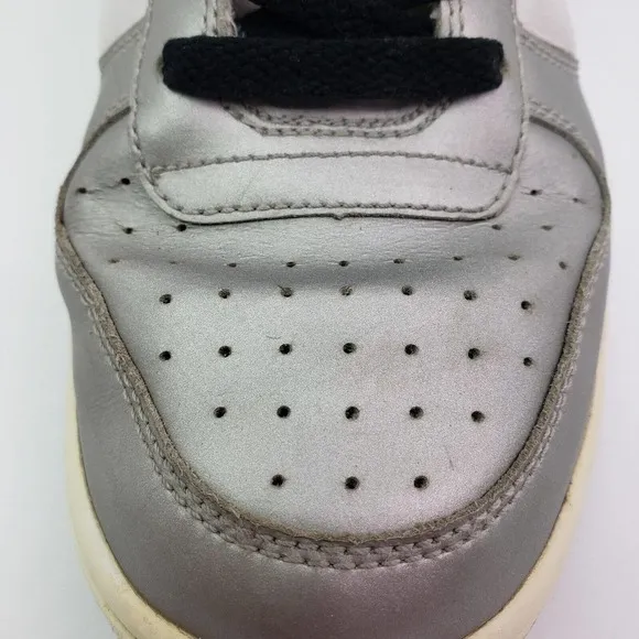 Nike Big Nike High LE Womens Size 9 Silver Black White Sneaker Shoes 358858-103