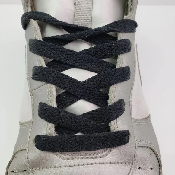 Nike Big Nike High LE Womens Size 9 Silver Black White Sneaker Shoes 358858-103
