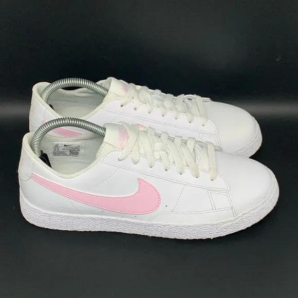 Nike Blazer Low White Pink Shoes CZ7576-102 Youth 7Y / Women's Sz 8.5