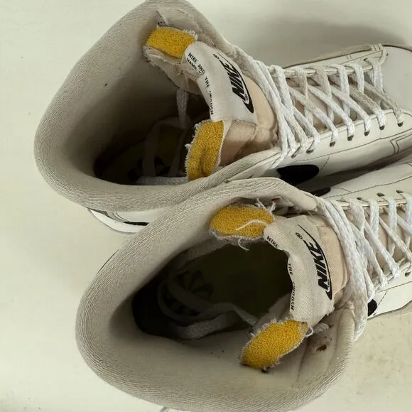Nike Blazer Mid '77 Sneakers Women's 8.5 White Leather Lace Up Athletic Shoes