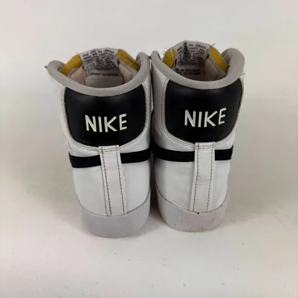 Nike Blazer Mid '77 Sneakers Women's 8.5 White Leather Lace Up Athletic Shoes