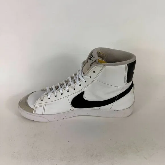 Nike Blazer Mid '77 Sneakers Women's 8.5 White Leather Lace Up Athletic Shoes