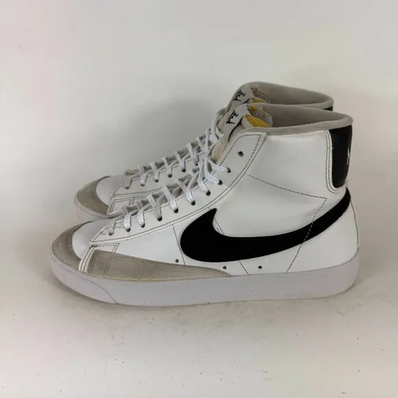 Nike Blazer Mid '77 Sneakers Women's 8.5 White Leather Lace Up Athletic Shoes