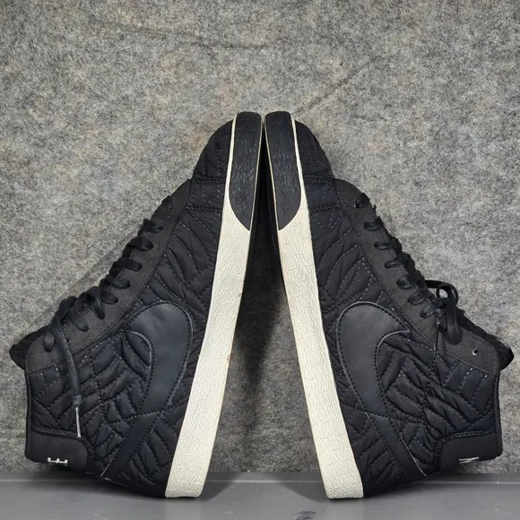 Nike Blazer Mid‎ Quilted Black Sneakers Casual Shoes Womens Size 8