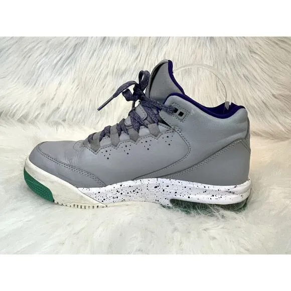 Nike Boys Jordan Flight Origin 2 GS 718075 Gray Basketball Shoes Sneakers 5.5