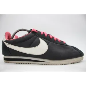 Nike Cortez Men's Size 10 Nylon Black / Pink Sneaker Lace Up Shoes 488291-061