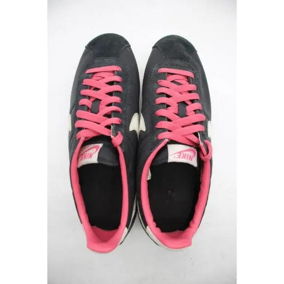 Nike Cortez Men's Size 10 Nylon Black / Pink Sneaker Lace Up Shoes 488291-061