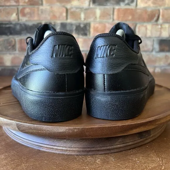 Nike Court Shot Vision Low Men's 10 Leather Sneakers Shoes Black
