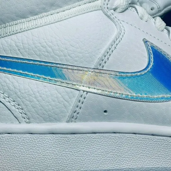🤩Nike Court Vision Mid Sz 6.5 Women's Shoes White Iridescent FD0819-100 New🤩