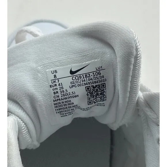 Nike Cross Tainer Low Mens 8 White Black Athletic Shoes Sneakers CQ9182-106