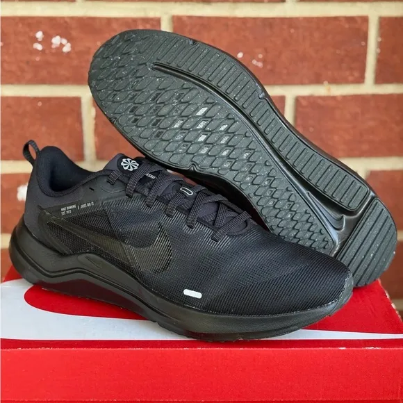 Nike Downshifter 12 Mens Triple Black New Sneakers Running Shoes