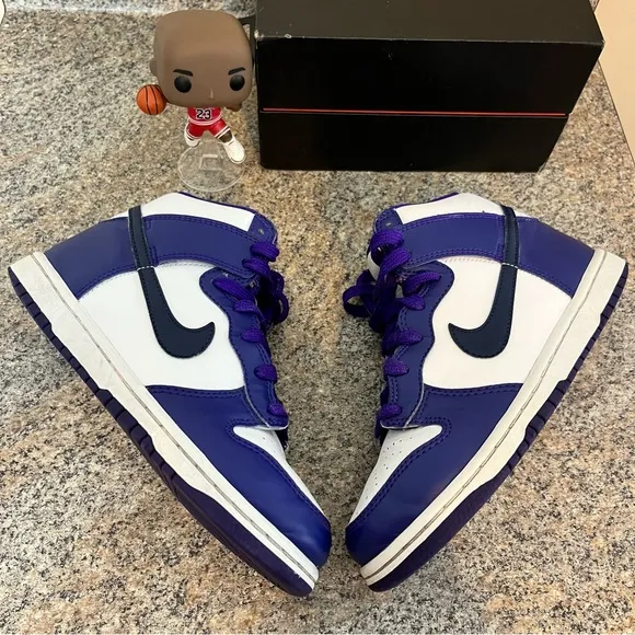 Nike Dunk High Electro Purple Midnight Navy Size 3Y‎ DH9753-100 Shoes (b6)