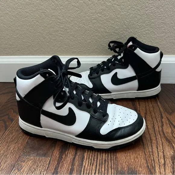 Nike Dunk High Panda Black White Lace Up Sneakers Shoes Women Size 7 DD1869-103,