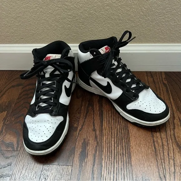 Nike Dunk High Panda Black White Lace Up Sneakers Shoes Women Size 7 DD1869-103,