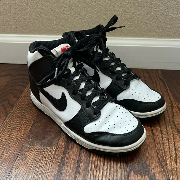 Nike Dunk High Panda Black White Lace Up Sneakers Shoes Women Size 7 DD1869-103,