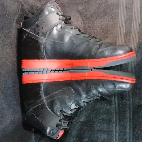Nike Dunk High Premium ,Hot Lava,Rec Splatter,Black Bred (2009) Mens Size-12