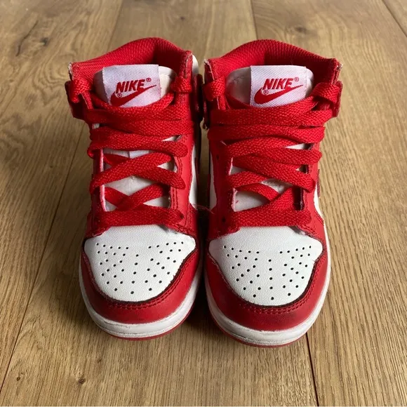 Nike Dunk High PS 'Championship Red' Shoes Toddler Size 8c
