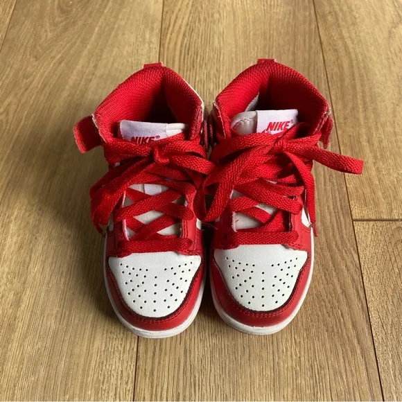 Nike Dunk High PS 'Championship Red' Shoes Toddler Size 8c