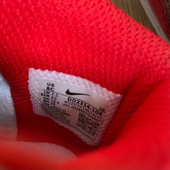 Nike Dunk High PS 'Championship Red' Shoes Toddler Size 8c