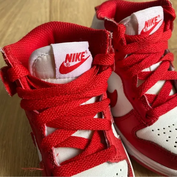 Nike Dunk High PS 'Championship Red' Shoes Toddler Size 8c