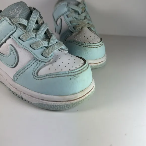 Nike Dunk Low Glacier Blue White Size 5C Toddler Baby Sneakers Shoes