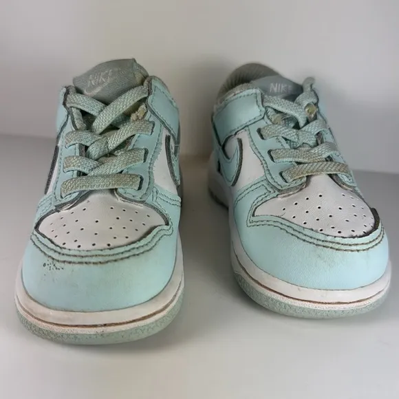 Nike Dunk Low Glacier Blue White Size 5C Toddler Baby Sneakers Shoes