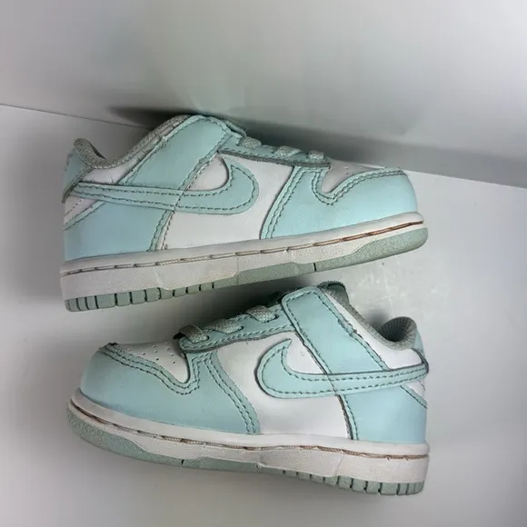 Nike Dunk Low Glacier Blue White Size 5C Toddler Baby Sneakers Shoes